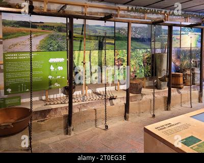 Das Naturhaus „A Wiewesch“ in Manternach, Kanton Grevenmacher, Luxemburg Stockfoto