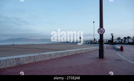 Marokko, Agadir, Strand, Promenade Stockfoto
