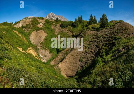 An den Gipslöchern oberhalb Lech am Arlberg Stockfoto