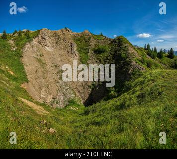 An den Gipslöchern oberhalb Lech am Arlberg Stockfoto