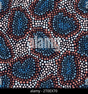 Abstrakter geometrischer Hintergrund mit bunten Punkten. Nahtloses Punktmuster. Trendiges Muster Stock Vektor