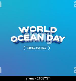 Weltmeertag Poster Feier Vektor Illustration Stock Vektor