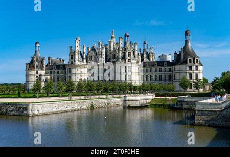 Chambord Castle ist die größte und prächtigste der Schlösser im Loire-Tal. Stockfoto