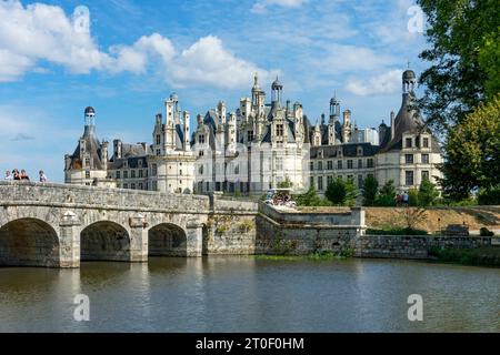 Chambord Castle ist die größte und prächtigste der Schlösser im Loire-Tal. Stockfoto