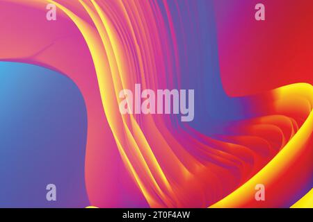 Entfesseln Sie Kreativität mit einer harmonischen Mischung aus fließendem, welligem Stil, kreativem, modernem, abstraktem und übermäßig farbigem Farbverlauf für eine künstlerische und inspirierende Note Stock Vektor