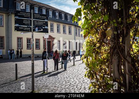 Weimar im Bundesland Thüringen Johann Wolfgang von Goethe, Goethes Wohnhaus am Frauenplan - 06.10.2023 Weimar *** Weimar im Land Thüringen Johann Wolfgang von Goethe, Goethes Wohnhaus am Frauenplan 06 10 2023 Weimar Credit: Imago/Alamy Live News Stockfoto