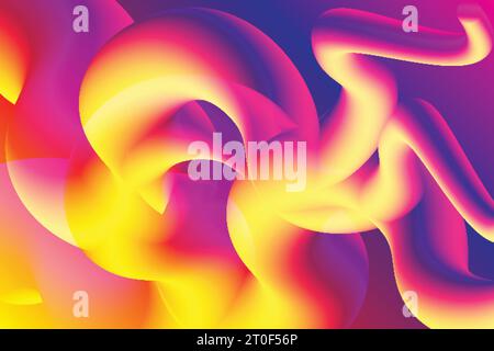 Kreativer Vektor Moderne Tapete hd Hintergrund Design dynamisch gemischt übermäßig von bunten Verläufen in abstraktem welligen Stil Stock Vektor