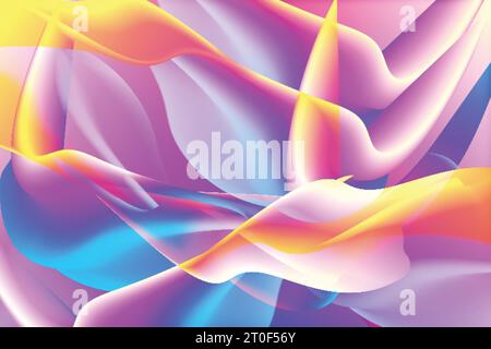 Kreative moderne abstrakte Farbverlauf farbige übermäßig bunte wellige Stil Tapete hd gemischte Vektor Hintergrund Design Stock Vektor