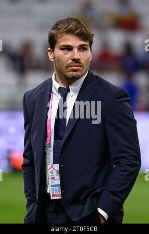 Lyon, Frankreich. Oktober 2023. Julien Mattia/Le Pictorium - Frankreich - Italien Rugby-Weltmeisterschaft - 06/10/2023 - Frankreich/Rhone Alpes/Lyon - Antoine Dupont beim Rugby-WM-Spiel zwischen Frankreich und Italien im Groupama-Stadion, Lyon, 6. Oktober 2023. Quelle: LE PICTORIUM/Alamy Live News Stockfoto