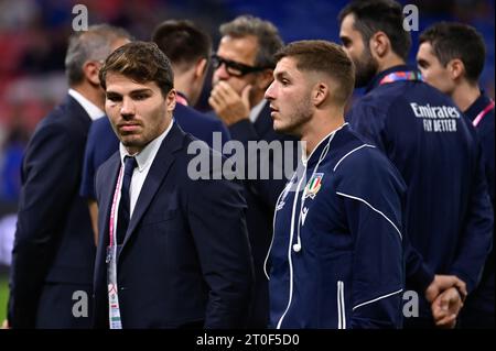 Lyon, Frankreich. Oktober 2023. Julien Mattia/Le Pictorium - Frankreich - Italien Rugby-Weltmeisterschaft - 06/10/2023 - Frankreich/Rhone Alpes/Lyon - Antoine Dupont beim Rugby-WM-Spiel zwischen Frankreich und Italien im Groupama-Stadion, Lyon, 6. Oktober 2023. Quelle: LE PICTORIUM/Alamy Live News Stockfoto