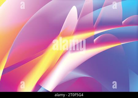 Farbenfroher Farbverlauf, der übermäßig kreative abstrakte wellenförmige Stil mit modernen Vektor-Tapeten-hd-Hintergrunddesign kombiniert Stock Vektor