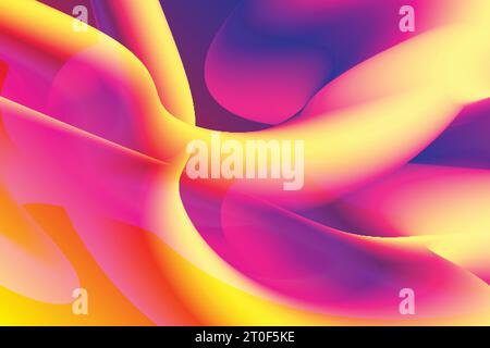 Fesselnder, kreativer, abstrakter, welliger Stil, der übermäßig aus dem farbenfrohen Farbverlauf mit dem modernen Vektor-Hintergrunddesign der Hintergrundtapete in hd gemischt wird Stock Vektor