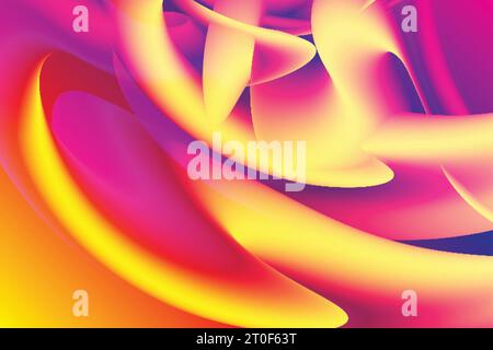 Übermäßig farbenfrohe, kreative abstrakte Farbverläufe mit welligem Stil mit modernen Vektor-Hintergrunddesigns Stock Vektor