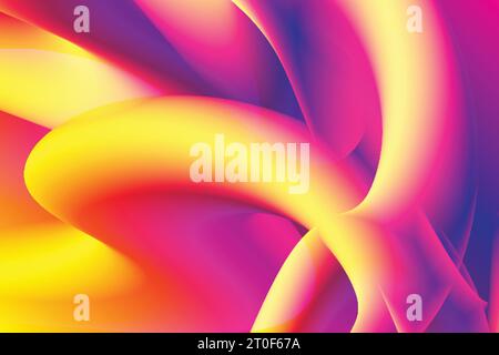 Übermäßig farbenfrohe Farbverlauf kreative abstrakte wellige Stil mit modernen Vektor-Hintergrunddesign hd-Vektor Stock Vektor