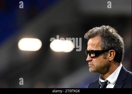 Lyon, Frankreich. Oktober 2023. Julien Mattia/Le Pictorium - Frankreich - Italien Rugby-Weltmeisterschaft - 06/10/2023 - Frankreich/Rhone Alpes/Lyon - Fabien Galthie beim Rugby-WM-Spiel zwischen Frankreich und Italien im Groupama-Stadion, Lyon, 6. Oktober 2023. Quelle: LE PICTORIUM/Alamy Live News Stockfoto