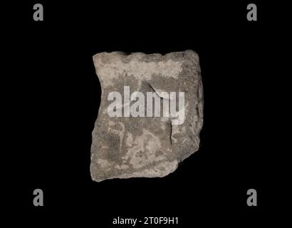 Vorgeschichte. Tempelzeit (4000 bis 2500 v. Chr.). Malta. Randscherbe einer Schüssel mit einem fünfzackigen Sterndekor. Von Tarxien: Nationalmuseum für Archäologie. Valletta. Malta. Stockfoto