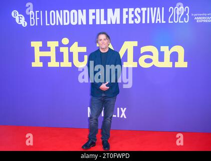 London, Großbritannien. Oktober 2023. Richard Linklater, Direktor. Roter Teppich erscheint für die Vorstellung von „Hit man“ im Southbank Centre, Royal Festival Hall während des BFI London Film Festival in London, Großbritannien. Quelle: LFP/Alamy Live News Stockfoto