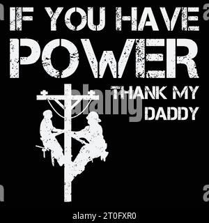 Ich liebe meinen Lineman, ich liebe mein Lineman Gift T-Shirt Stock Vektor