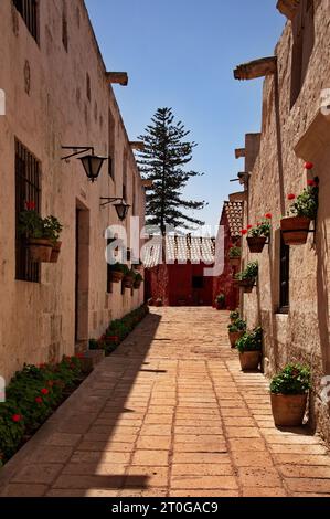 Im Inneren des Klosters Santa Catalina in Arequipa, Peru Stockfoto