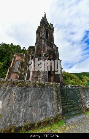 Capela de Nossa Senhora das Vitorias am Furnas-See auf der Insel Sao miguel, Portugal Stockfoto