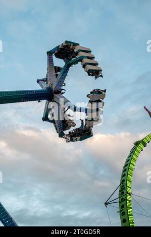 2023 Virginia State Fair, Doswell, VA - der Dream Cathcer Ride ist furchterregend Stockfoto