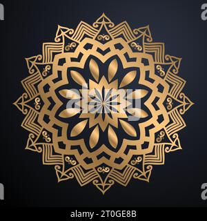 Eine kunstvoll gestaltete Lotusblüte in einem kreativen neuen Stil, der wirklich bezaubernd ist Stock Vektor