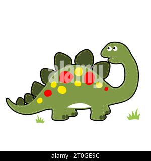 Lustige Stegosaurus-Vektor-Zeichentrickillustration Stock Vektor