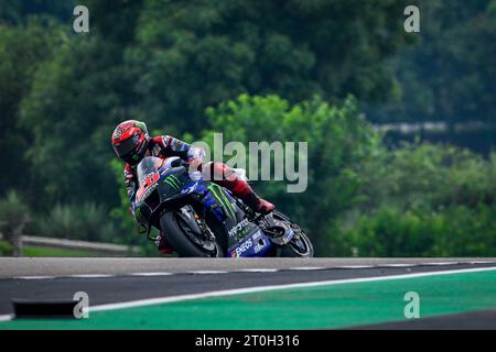 September 2023, Buddh International Circuit, Dankaur, Greater Noida, Uttar Pradesh, Indien: Indian Oil MotoGP Grand Prix von Indien auf Buddh International Circuit, Renntag DayFabio Quartararo Credit: Action Plus Sports Images/Alamy Live News Stockfoto