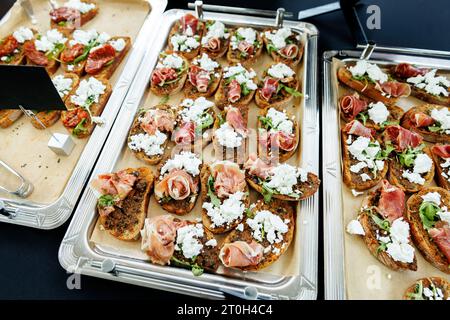 Set Sandwiches bei der Hochzeit Stockfoto