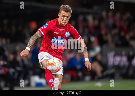 Silkeborg, Dänemark. Oktober 2023. Oliver Sonne (5) von Silkeborg IF im 3F Superliga-Spiel zwischen Silkeborg IF und Lyngby BK im Jysk Park in Silkeborg. (Foto: Gonzales Photo/Alamy Live News Stockfoto