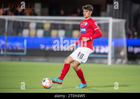 Silkeborg, Dänemark. Oktober 2023. Alexander Busch (40) von Silkeborg IF während des 3F Superliga-Spiels zwischen Silkeborg IF und Lyngby BK im Jysk Park in Silkeborg. (Foto: Gonzales Photo/Alamy Live News Stockfoto