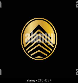 Wohnung Luxus Immobilien Gebäude Vektor Logo Vorlage, Elegante Immobilien, Gebäude, Palast, Architektur Logo, Art Premium Property Icon, Gold Stock Vektor