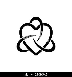 Keltische Liebe Logo, Keltisches Herz Knoten Symbol, Symbol, Vektor Stock Vektor