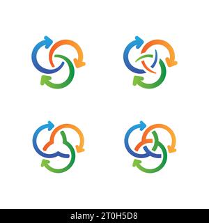 Circle Connection Logo, Association, Alliance, Unity, Team Work, community Stock Vektor