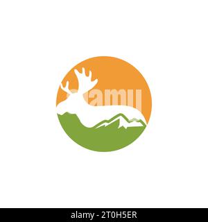 Bergelch-Logo, Vektorsymbol-Illustration Stock Vektor