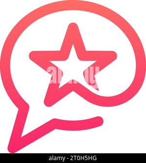 Chat-Star-Logo, Talk-Star-Logo, Rezensionen, Bewertungen, Symbol, Vektor Stock Vektor