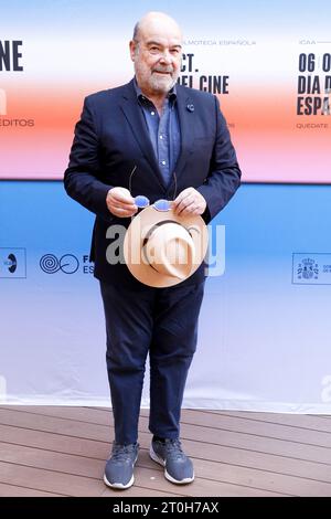 Madrid, Spanien. Oktober 2023. Antonio Resines nimmt an der Filmoteca Española Celebra el dia del Cine Español Fotocall in der Cine Dore in Madrid Teil. Quelle: SOPA Images Limited/Alamy Live News Stockfoto