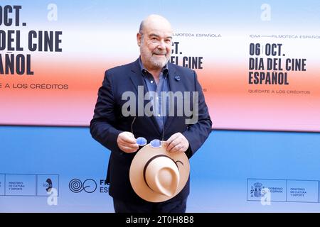 Madrid, Spanien. Oktober 2023. Antonio Resines nimmt an der Filmoteca Española Celebra el dia del Cine Español Fotocall in der Cine Dore in Madrid Teil. (Foto: Nacho Lopez/SOPA Images/SIPA USA) Credit: SIPA USA/Alamy Live News Stockfoto