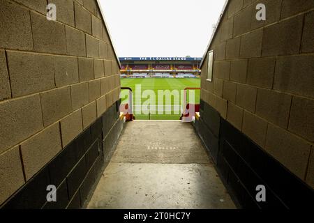 The University of Bradford Stadium, Bradford, England - 7. Oktober 2023 Allgemeine Ansicht des Bodens - vor dem Spiel Bradford City gegen Swindon Town, Sky Bet League Two, 2023/24, University of Bradford Stadium, Bradford, England - 7. Oktober 2023 Credit: Arthur Haigh/WhiteRosePhotos/Alamy Live News Stockfoto