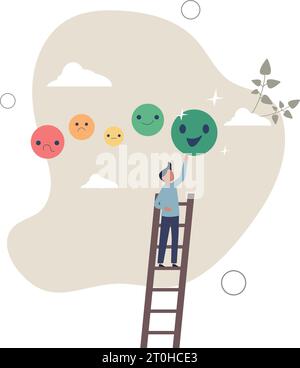 Kundenzufriedenheit, Feedback oder Wertschätzung Bewertung, positive Bewertung oder guter Service, Customer Experience Vote Konzept.flache Vektor Illustrat Stock Vektor