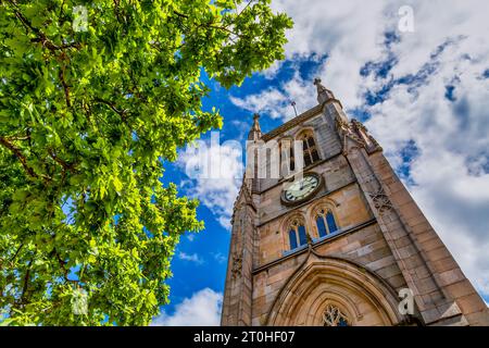 Blackburn Cathedral. Anglikanische Kathedrale im Herzen des Stadtzentrums von Blackburn in Lancashire, England. Stockfoto
