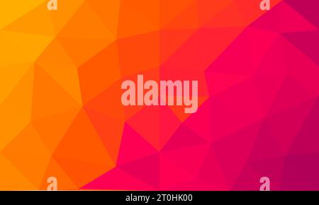 Abstraktes geometrisches Muster mit dunkelorangefarbenem, violettem Farbverlauf und Polygonstruktur. Hintergrund Triangulation. Vektorillustration für Web, digital Stock Vektor