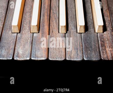 Tastatur einer Pfeifenorgel Stockfoto