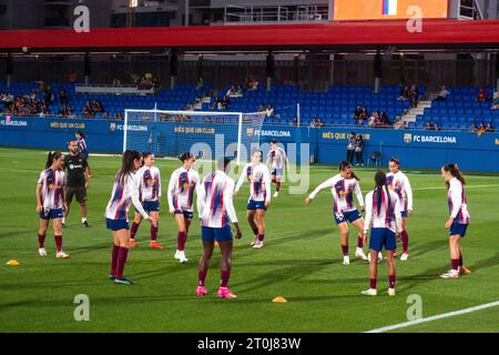 Futbol Club Barcelona Femení VS Valencia F im Johan Cruyff Stadium, Barcelona 5. Oktober 2023. Fotograf: Ale Espaliat Stockfoto