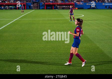 Futbol Club Barcelona Femení VS Valencia F im Johan Cruyff Stadium, Barcelona 5. Oktober 2023. Fotograf: Ale Espaliat Stockfoto