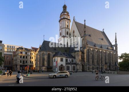 Die Thomaskirche in Leipzig Stockfoto