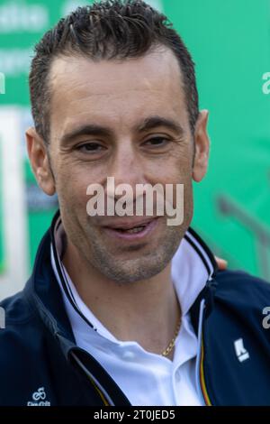 Como, Italien. Oktober 2023. Vincenzo Nibali 2023 Giro di Lombardia, Straßenradrennen in Como, Italien, 07. Oktober 2023 Credit: Independent Photo Agency/Alamy Live News Stockfoto