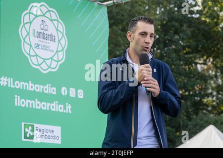 Como, Italien. Oktober 2023. Vincenzo Nibali 2023 Giro di Lombardia, Straßenradrennen in Como, Italien, 07. Oktober 2023 Credit: Independent Photo Agency/Alamy Live News Stockfoto