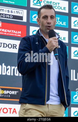 Como, Italien. Oktober 2023. Vincenzo Nibali 2023 Giro di Lombardia, Straßenradrennen in Como, Italien, 07. Oktober 2023 Credit: Independent Photo Agency/Alamy Live News Stockfoto