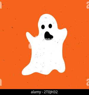 Kleiner süßer Geist. Niedlicher Geist feiert Halloween. Niedliche Geistervektor-Illustrationen für Kinder an Halloween Stock Vektor